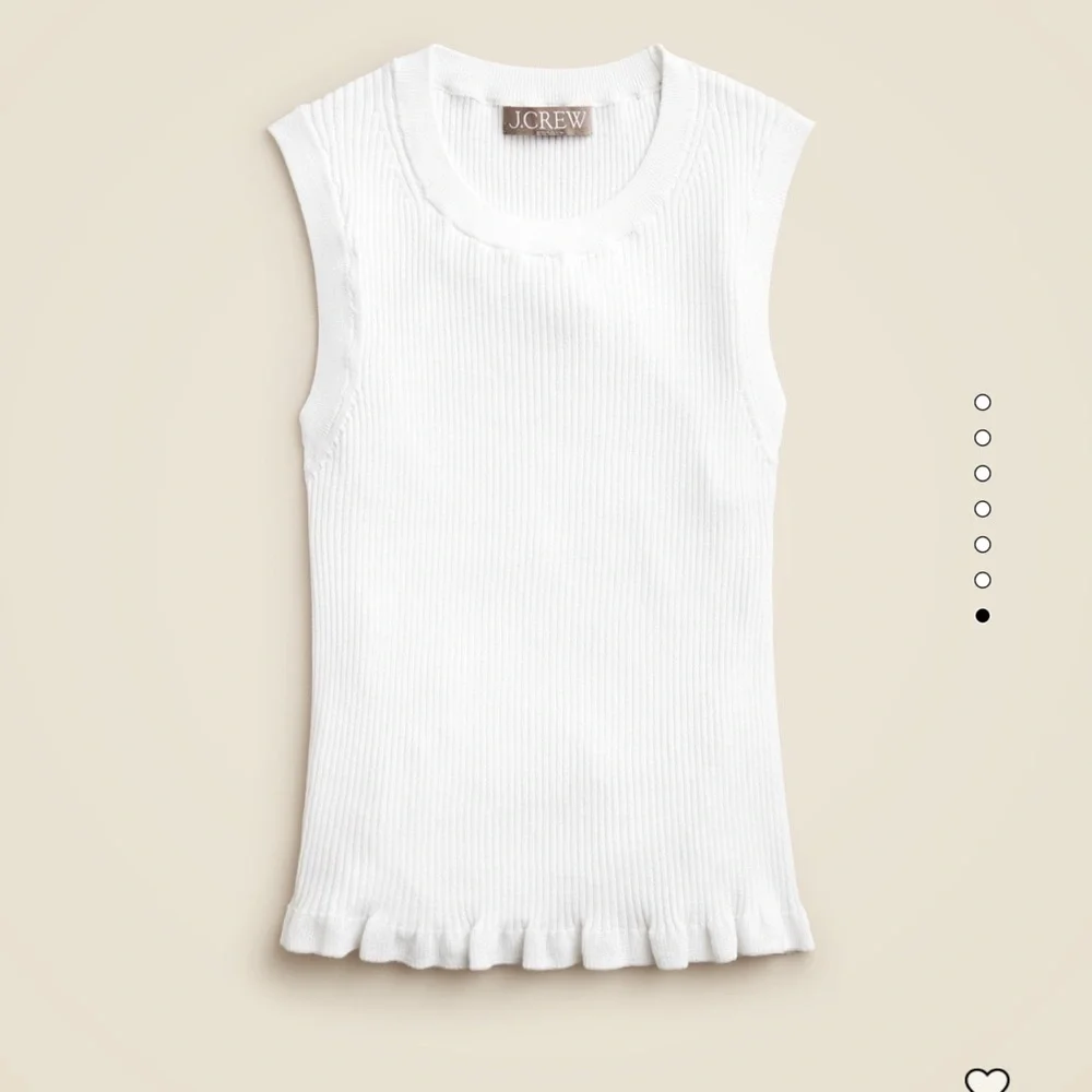 J. Crew Ruffle Trim Ribbed Tank *NWT* - Picture 4 of 7